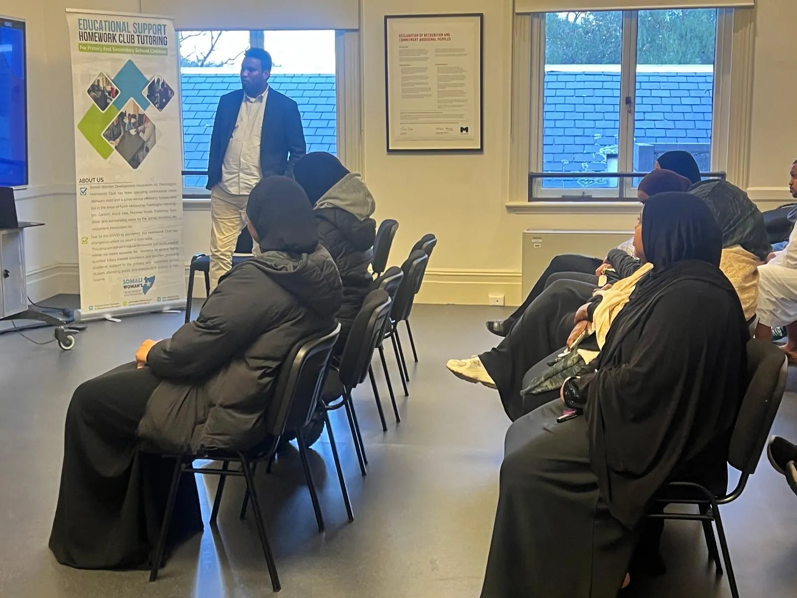 Facilitator leading a career workshop for African Australian jobseekers