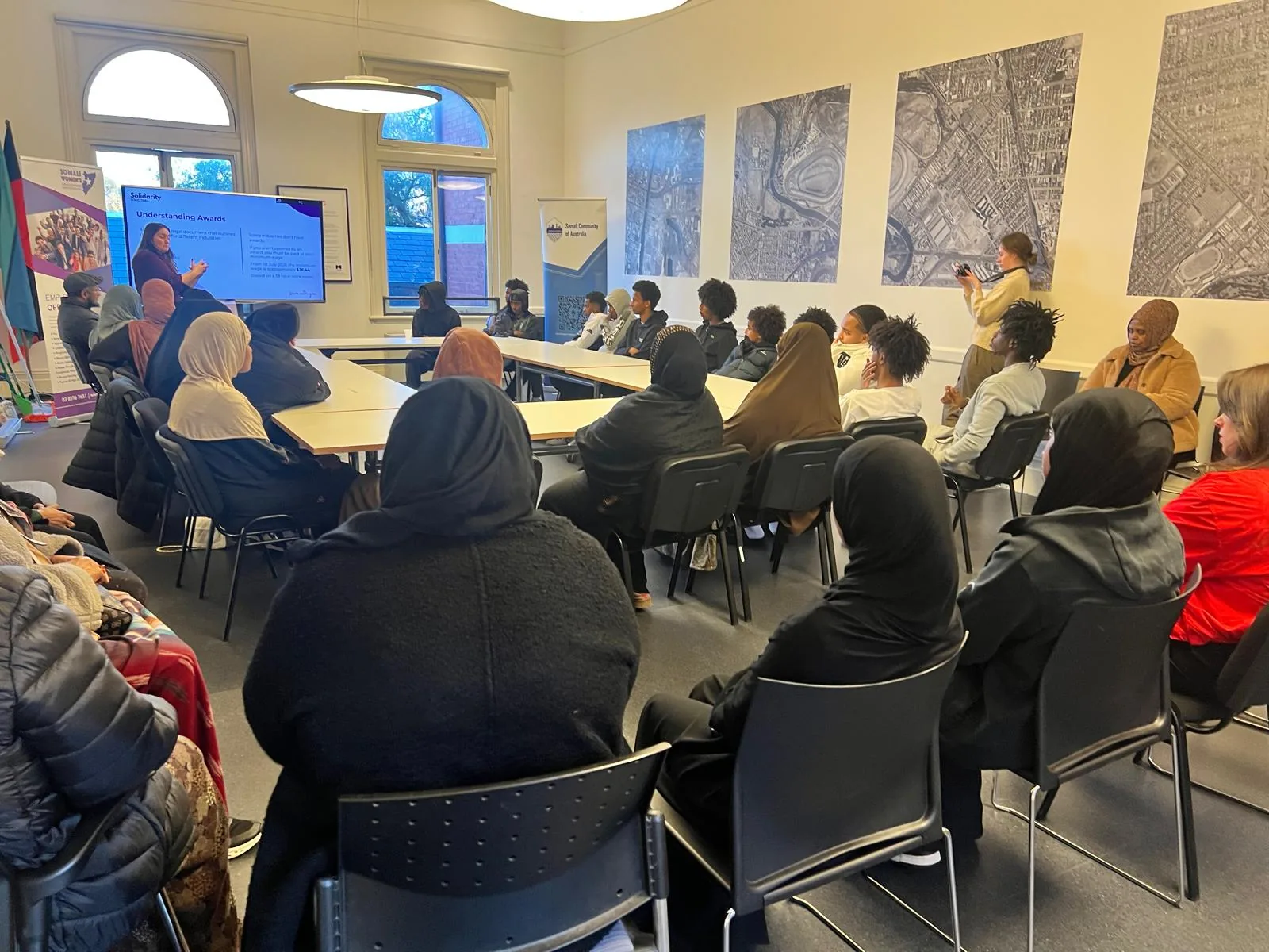 Participants at a monthly Employment Brokers workshop