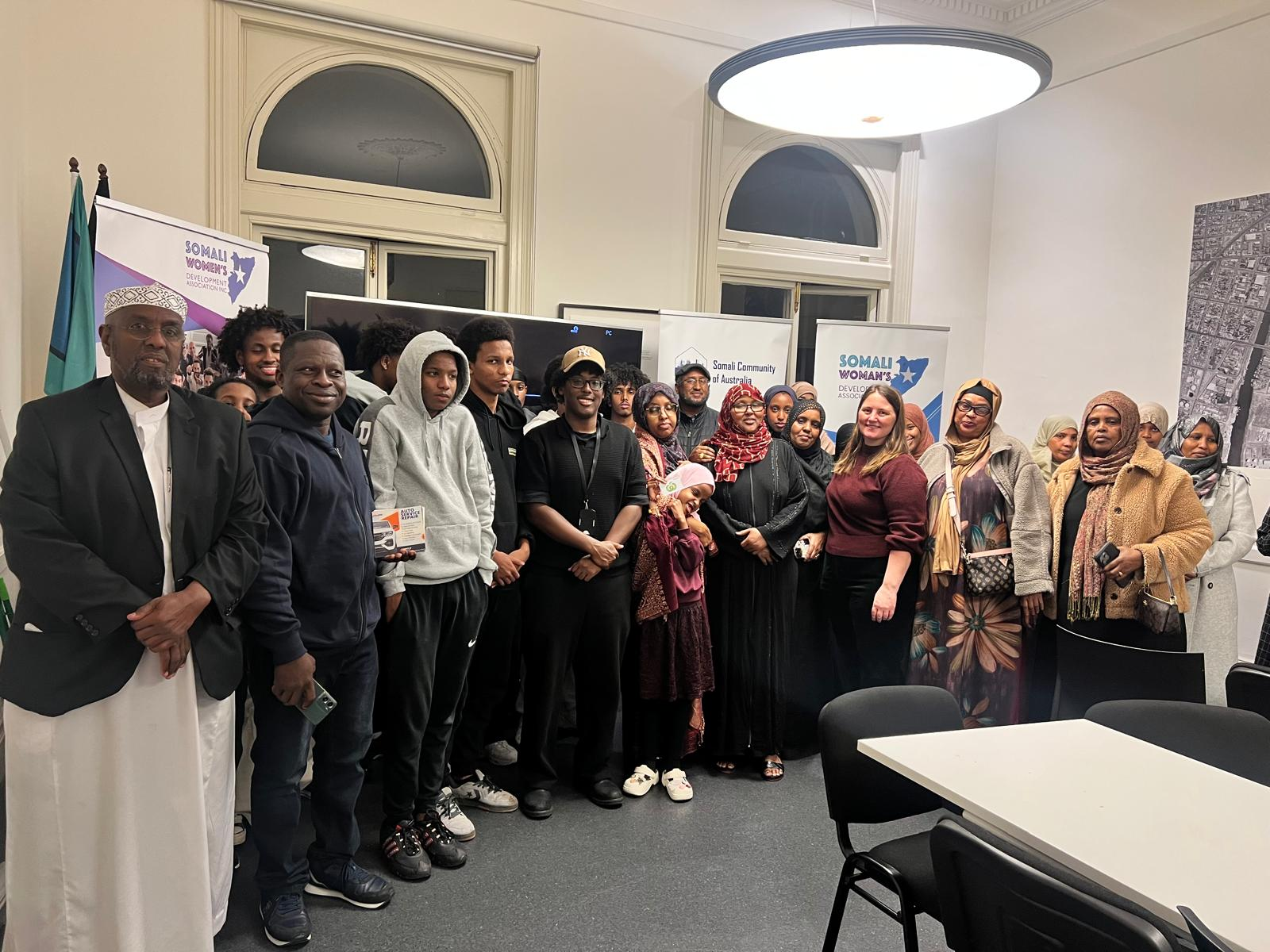 Employment Brokers participants and partners gathered for a group photo at the SWDA office