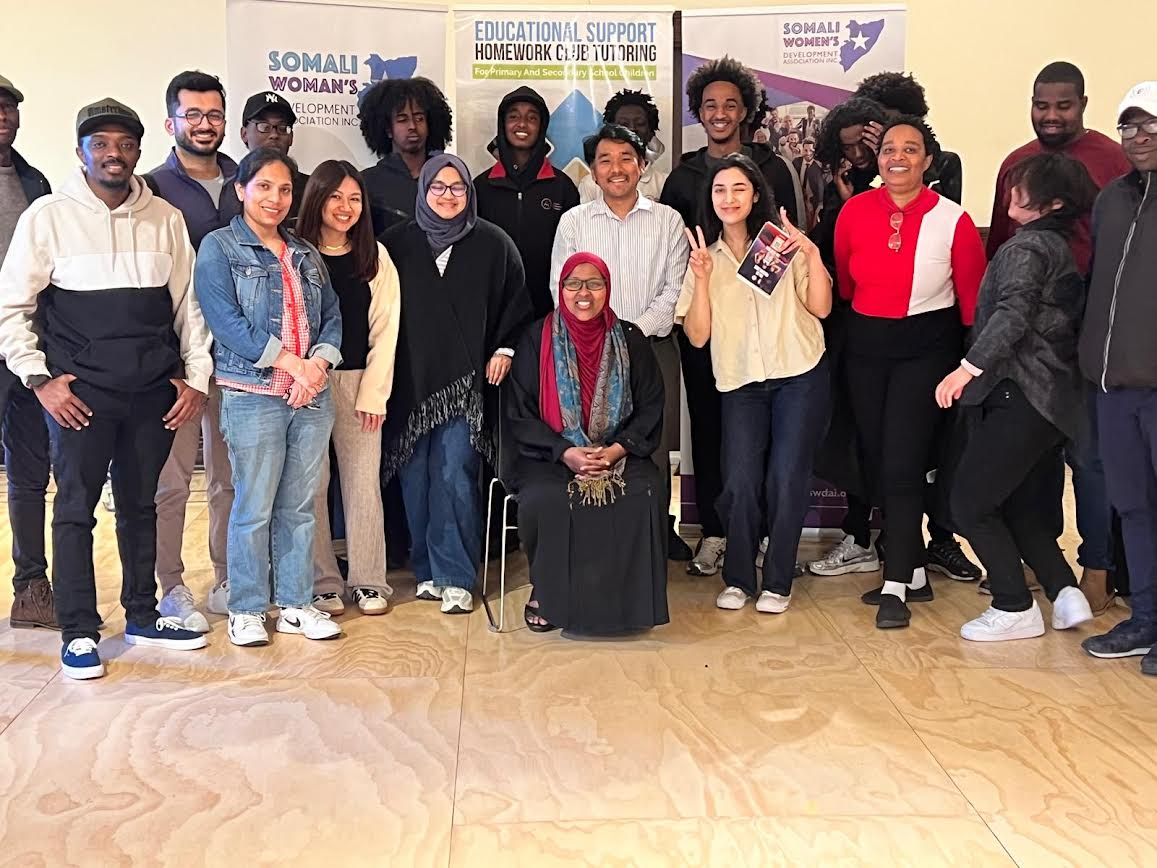 University placement students and Employment Brokers participants together at an SWDA community event