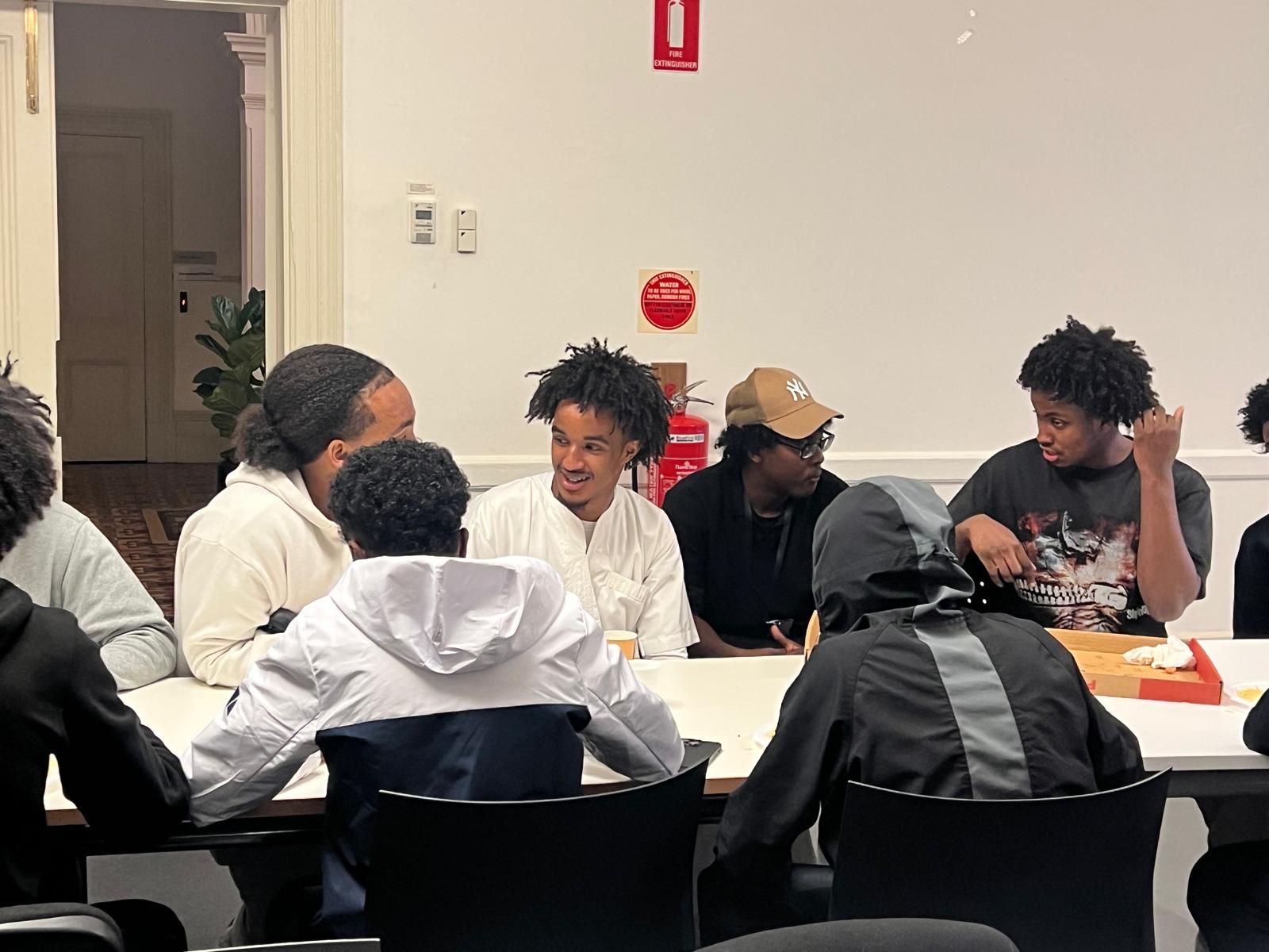 Young African Australian men taking part in an SWDA youth session