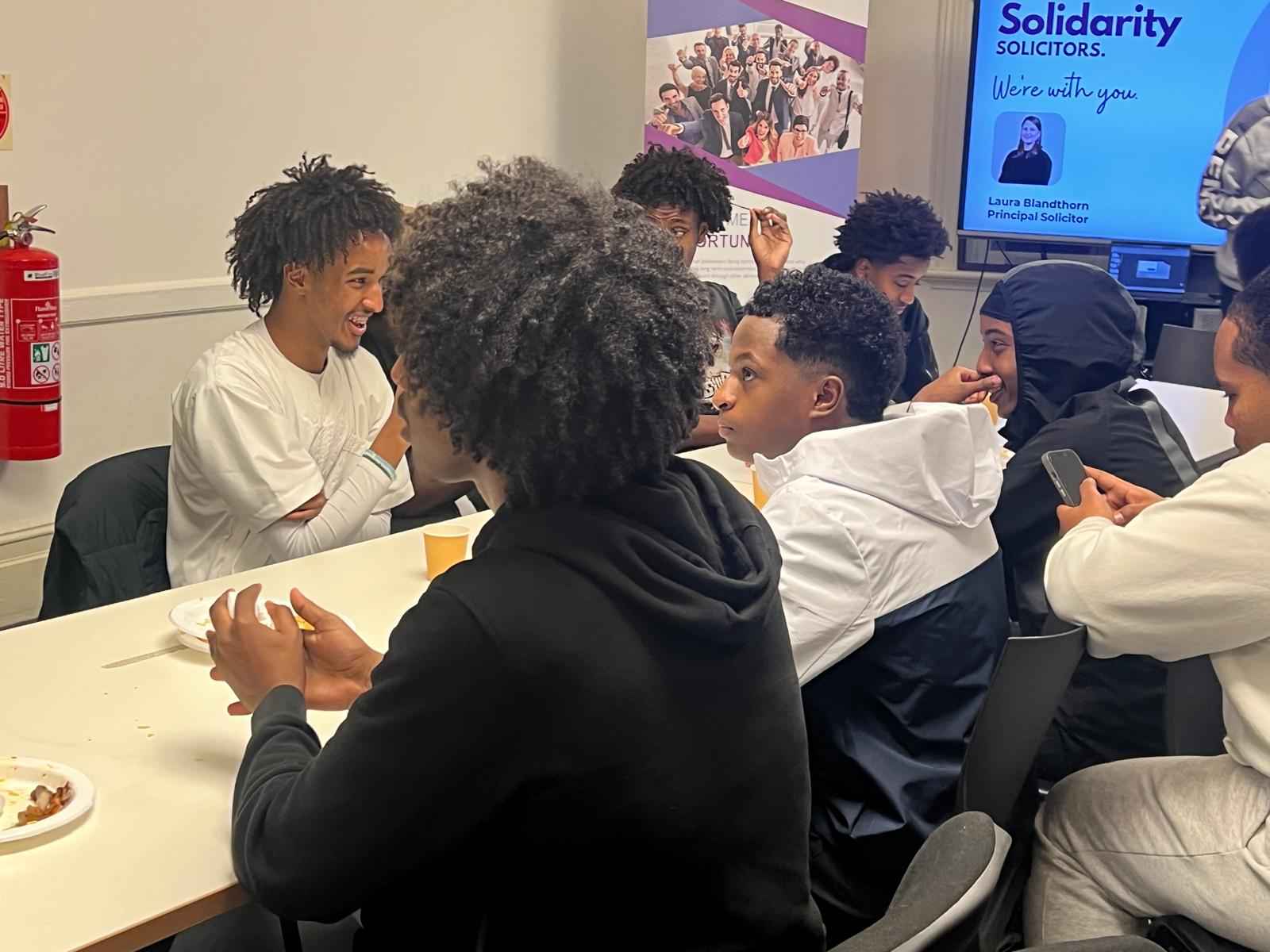 Young people taking part in an SWDA workshop session