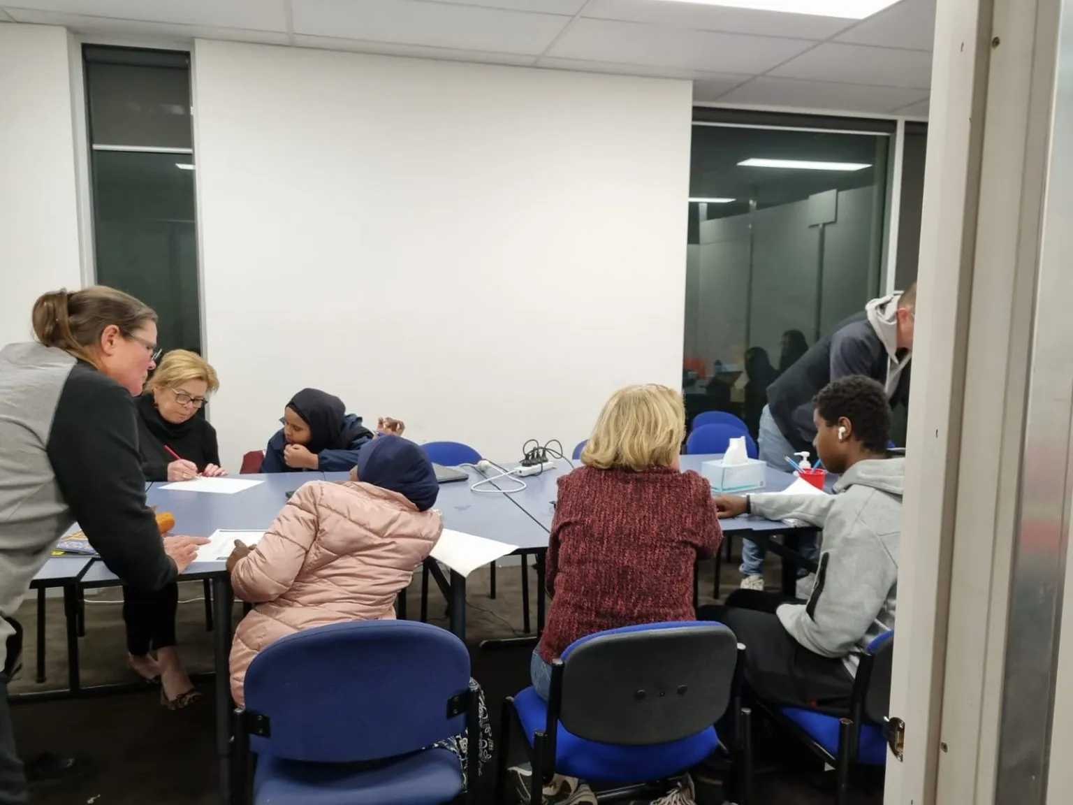 Students and tutors at the SWDA Homework Club